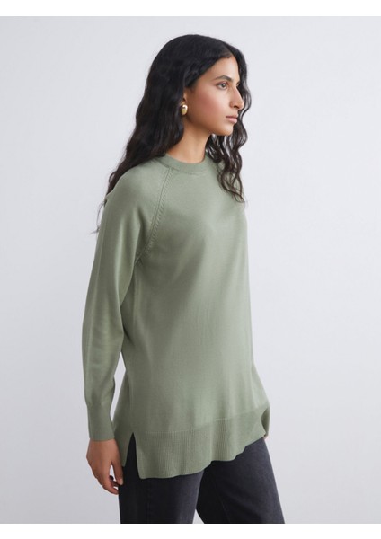 Yeni Sezon Bisiklet Yaka Kadın Triko Kazak