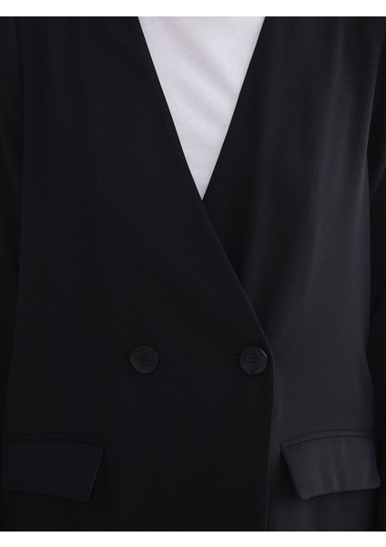 Yeni Sezon V Yaka Krep Kadın Blazer Ceket fırsatları