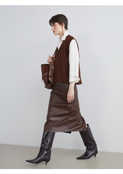 Yeni Sezon V Yaka Kadın Triko Süveter fiyatları