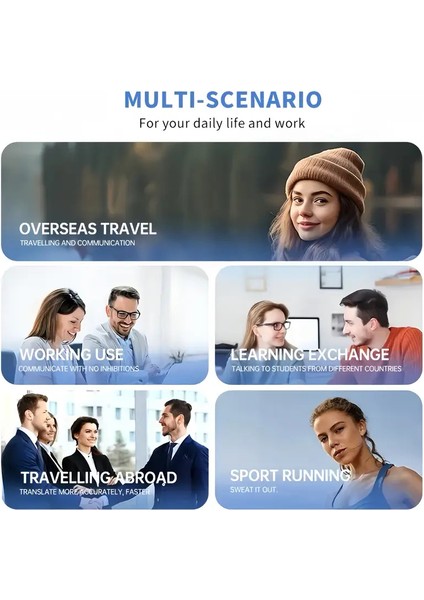 Aı Smart Translate Kulaklık – Kablosuz Gürültü Önleyici Bluetooth Headset | Spor, Seyahat ve Günlük Kullanım Için indirimleri