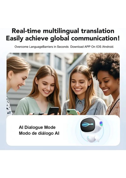 Aı Smart Translate Kulaklık – Kablosuz Gürültü Önleyici Bluetooth Headset | Spor, Seyahat ve Günlük Kullanım Için