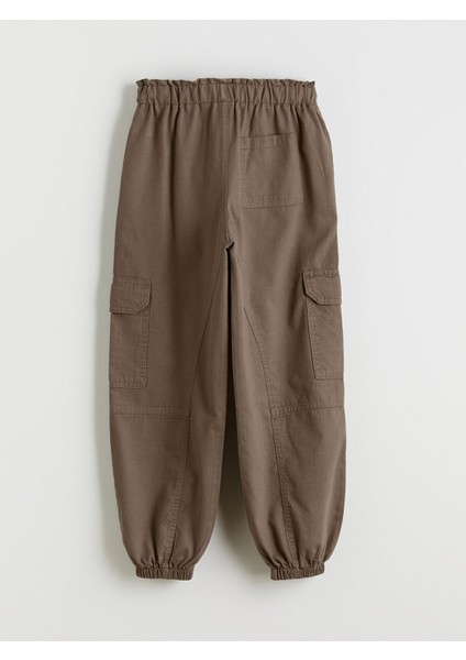 Yeni Sezon Beli Lastikli Kız Çocuk Kargo Jogger Pantolon modelleri