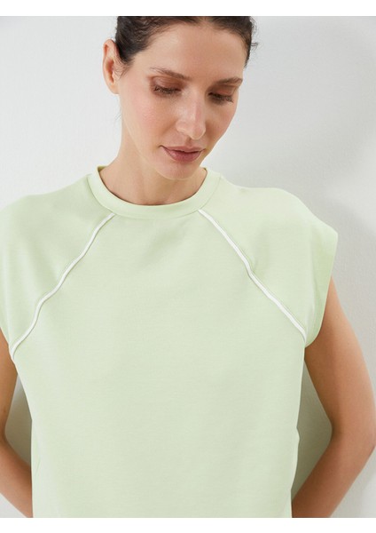 Yeni Sezon Bisiklet Yaka Oversize Kadın Tişört