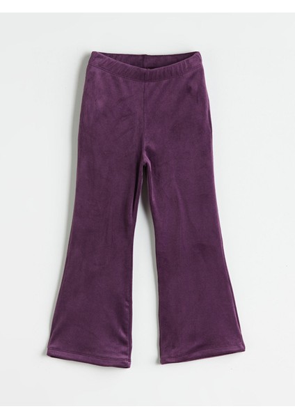 Yeni Sezon Beli Lastikli Ispanyol Paça Kadife Kız Çocuk Tayt