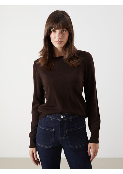 Yeni Sezon Bisiklet Yaka Kadın Triko Kazak