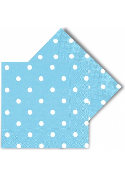 Açık Mavi Puantiyeli Peçete