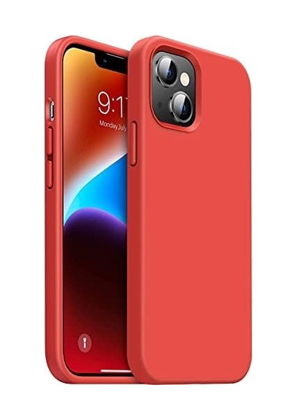 14 Kılıf 6.1 Içi Kadife Lansman Silikon Kılıf Şok Emici Full Kasa Koruma Sağlayan Kılıf - Silicone Compatible With 14 6.1 Inch Gel Rubber Full Body Protection Cover Drop Protection Kırmızı fiyatları