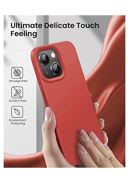 14 Kılıf 6.1 Içi Kadife Lansman Silikon Kılıf Şok Emici Full Kasa Koruma Sağlayan Kılıf - Silicone Compatible With 14 6.1 Inch Gel Rubber Full Body Protection Cover Drop Protection Kırmızı modelleri