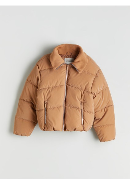 Yeni Sezon Dik Yaka Kız Çocuk Şişme Mont