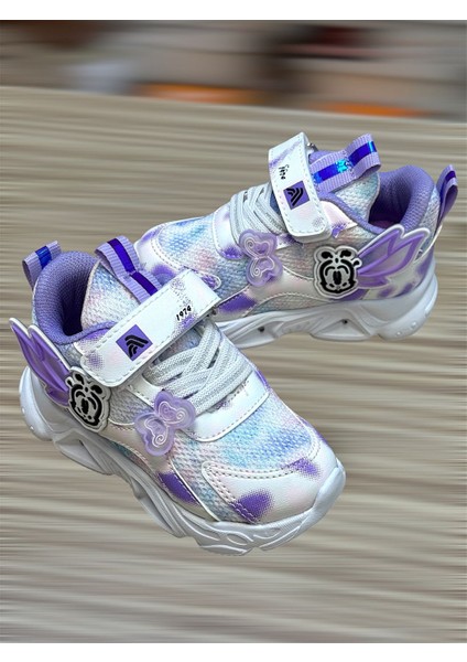 Kelebek Desenli Ortopedik Işıklı Kız Bebek Çocuk Spor Ayakkabı fiyatları