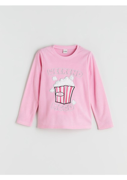 Yeni Sezon Bisiklet Yaka Polar Kız Çocuk Pijama Takımı fiyatları