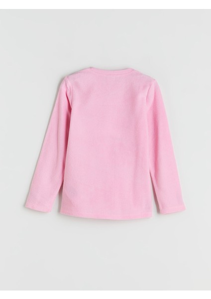 Yeni Sezon Bisiklet Yaka Polar Kız Çocuk Pijama Takımı fırsatları