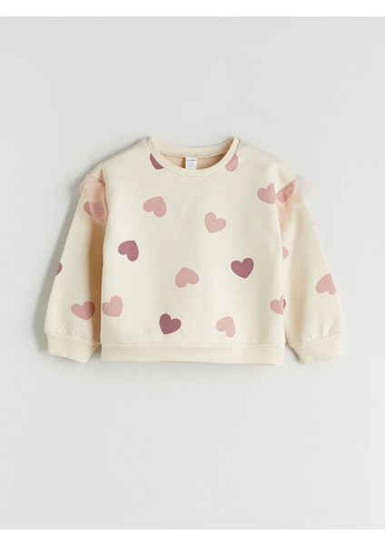 Yeni Sezon Bisiklet Yaka Kız Çocuk Sweatshirt 2'li indirimleri