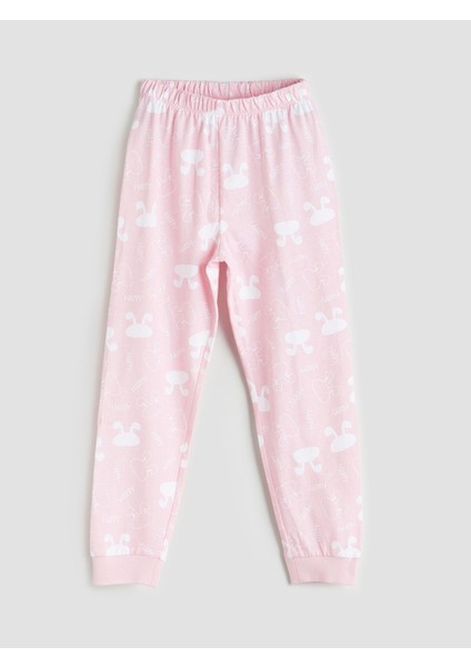 Yeni Sezon Bisiklet Yaka Baskılı Kız Çocuk Pijama Takımı modelleri
