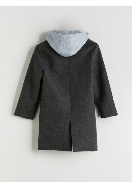 Yeni Sezon Kapüşonlu Kız Çocuk Kaşe Kaban fırsatları