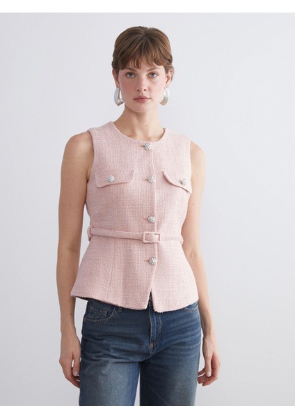 Yeni Sezon Bisiklet Yaka Kadın Tüvit Yelek