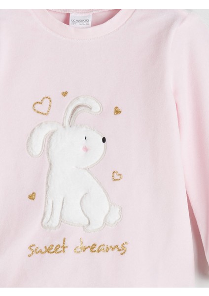 Yeni Sezon Bisiklet Yaka Baskılı Kız Çocuk Pijama Takımı indirimleri