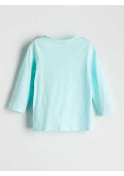 Yeni Sezon Bisiklet Yaka Baskılı Kız Çocuk Pijama Takımı modelleri