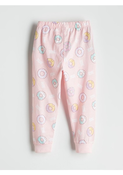 Yeni Sezon Bisiklet Yaka Baskılı Kız Çocuk Pijama Takımı indirimleri