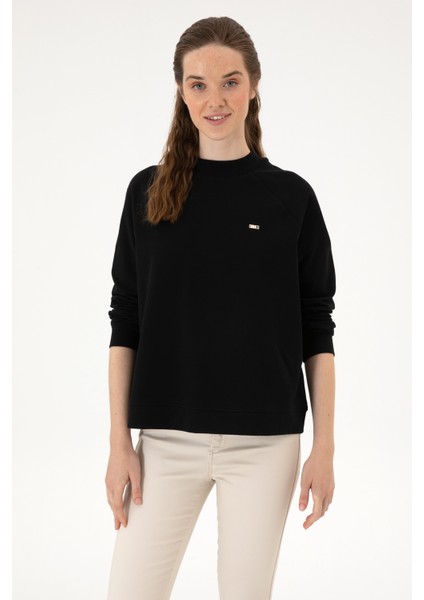 Kadın Siyah Sweatshirt 50313610-VR046