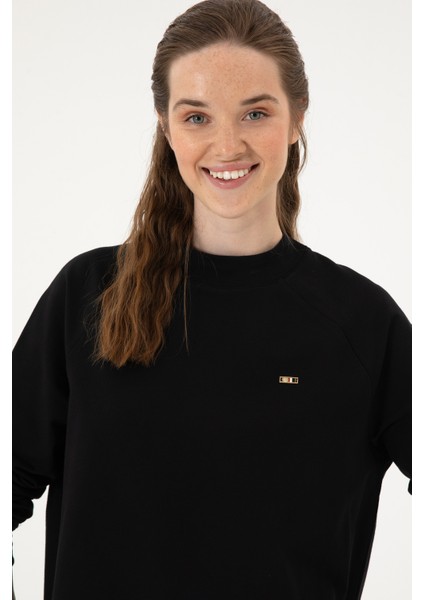 Kadın Siyah Sweatshirt 50313610-VR046 fiyatları