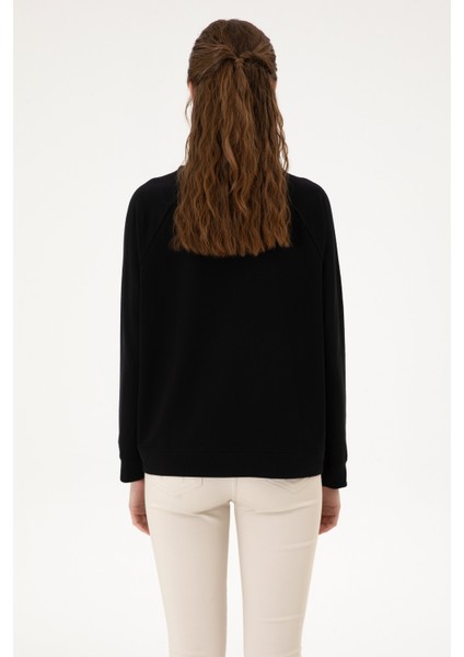 Kadın Siyah Sweatshirt 50313610-VR046 indirimleri