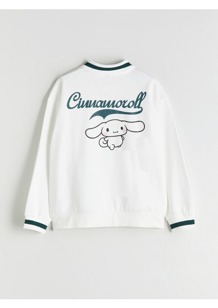 Yeni Sezon Polo Yaka Cinnamoroll Baskılı Kız Çocuk Sweatshirt