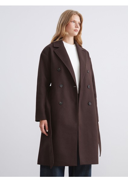 Yeni Sezon Kruvaze Yaka Kadın Kaşe Kaban fiyatları