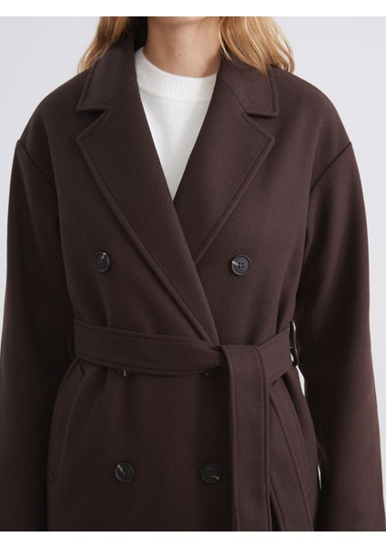 Yeni Sezon Kruvaze Yaka Kadın Kaşe Kaban modelleri