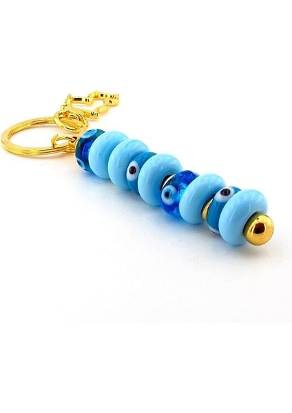 Hakiki Murano Cam Nazar Boncuklu Çanta Süsü Kedi Charm Anahtarlık KY054 modelleri