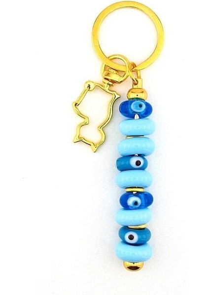 Hakiki Murano Cam Nazar Boncuklu Çanta Süsü Kedi Charm Anahtarlık KY054 fırsatları