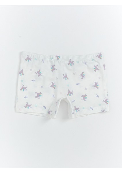 Yeni Sezon Beli Lastikli Kız Çocuk Boxer