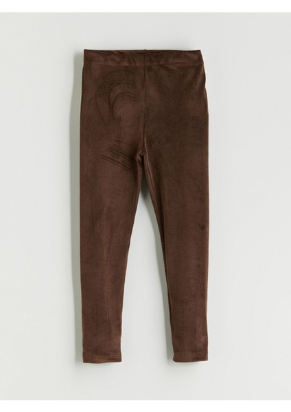 Yeni Sezon Beli Lastikli Kadife Kız Çocuk Tayt