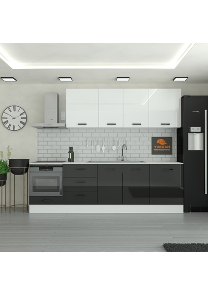 275 cm Mutfak Dolabı Mdf Kapak Tezgah Dahil YRKN275 99