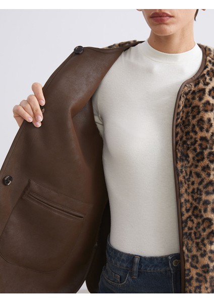 Yeni Sezon Bisiklet Yaka Çift Taraflı Kadın Mont indirimleri