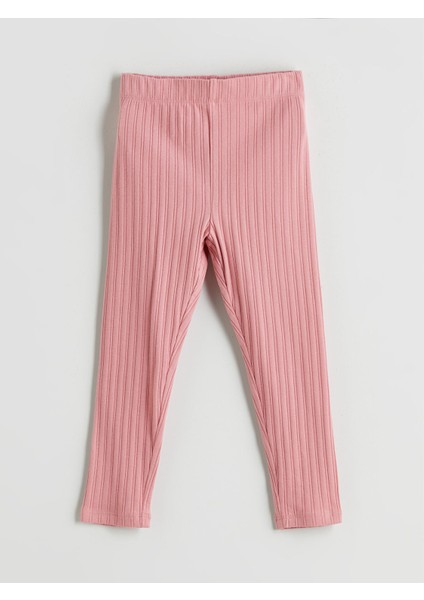 Yeni Sezon Beli Lastikli Basic Kız Çocuk Tayt