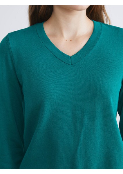 Yeni Sezon V Yaka Kadın Triko Kazak fırsatları