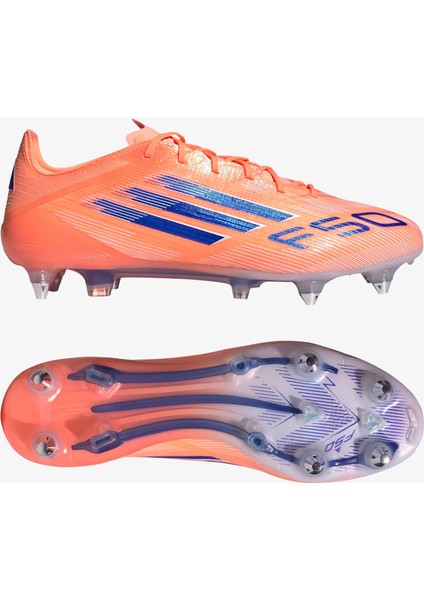F50 Elite Yumuşak Zemin Erkek Turuncu Çim Saha Kramponu.-