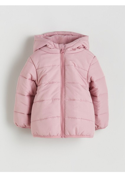 Yeni Sezon Kapüşonlu Uzun Kollu Kız Çocuk Mont