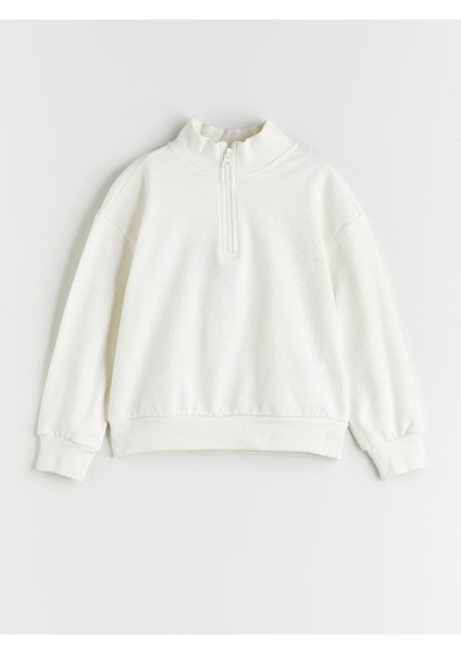 Yeni Sezon Dik Yaka Kız Çocuk Sweatshirt