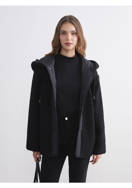 Yeni Sezon Kapüşonlu Oversize Kadın Teddy Kaban