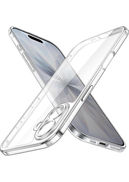 iPhone 17 Kılıf Renksiz Şeffaf Kamerası Full Korumalı Yumuşak Darbe Emici Ince Esnek Silikon Kapak