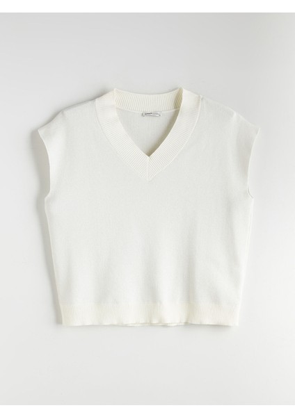 Yeni Sezon V Yaka Oversize Kadın Triko Süveter indirimleri