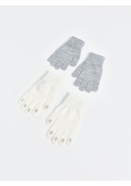Yeni Sezon Nakışlı Kız Çocuk Eldiven 2'li