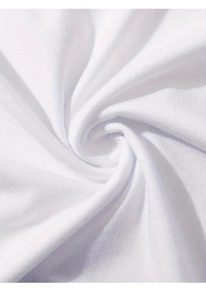 Baskılı Oversize Bisiklet Yaka T-Shirt - Beyaz fırsatları