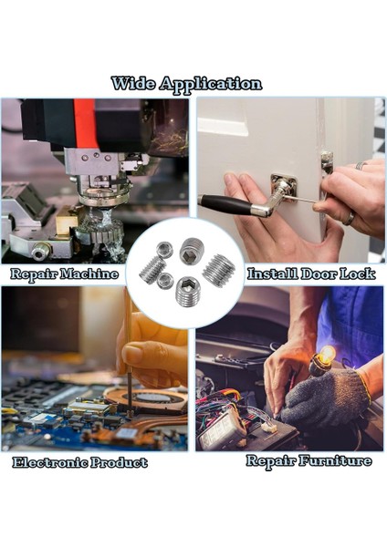 Setskur Civata M10 mm - M12 mm 20 Adet Paslanmaz Çelik Inox Dın 916 A2 Kalite fiyatları