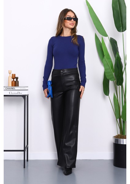 Lacivert Bisiklet Yaka Modal Bluz fiyatları