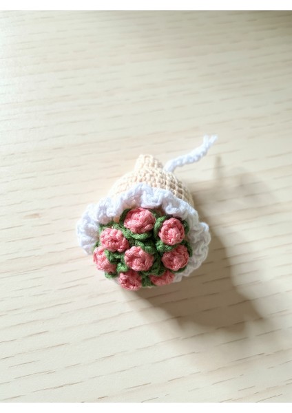 Örgü Çiçek Buketi Anahtarlık | El Yapımı Amigurumi Buket Anahtarlık | Romantik & Sevimli fırsatları