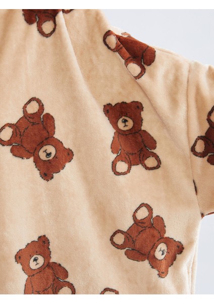 Yeni Sezon Kapüşonlu Oversize Pelüş Kadın Pijama Üstü modelleri