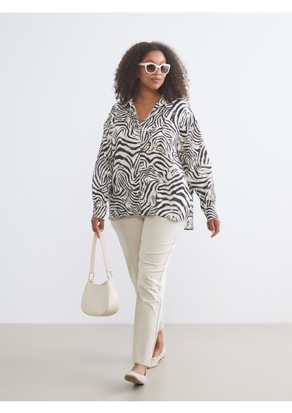 Yeni Sezon Büyük Beden Beli Lastikli Kadın Cigarette Pantolon fiyatları